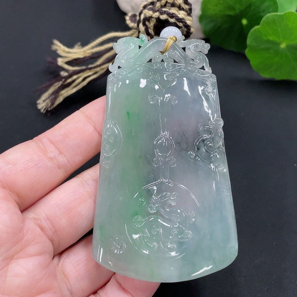 Jadeite Pendant Antique Plaque Total Weight Approx. 59.05g