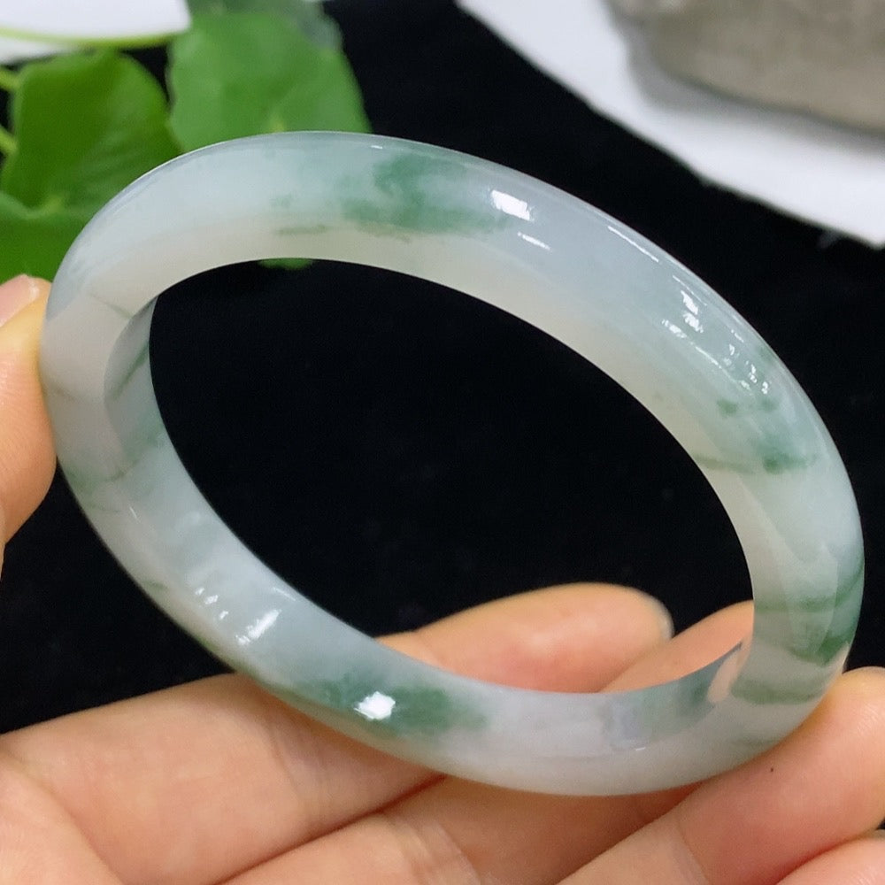 Jadeite Round Bangle Size 57.6 Total Weight Approx. 40.23g