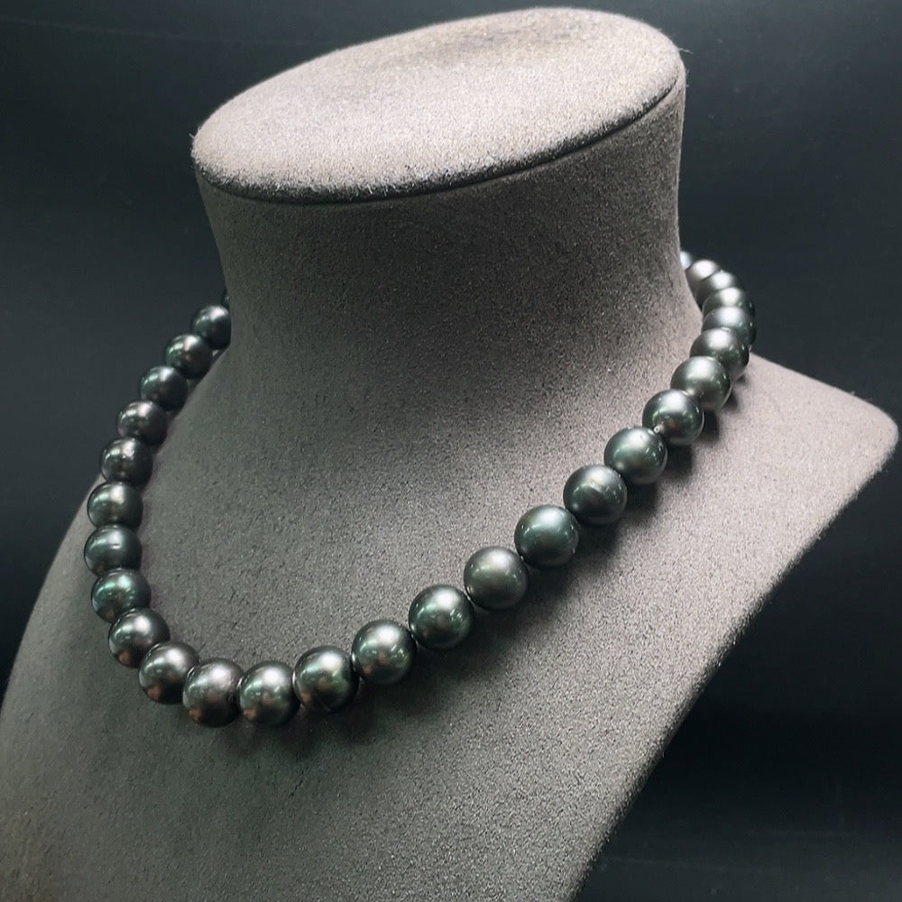Seawater Pearl Necklace Total Weight Approx. 78.34g Size 10.6-12.4mm Non-Gold Setting with White Pearls