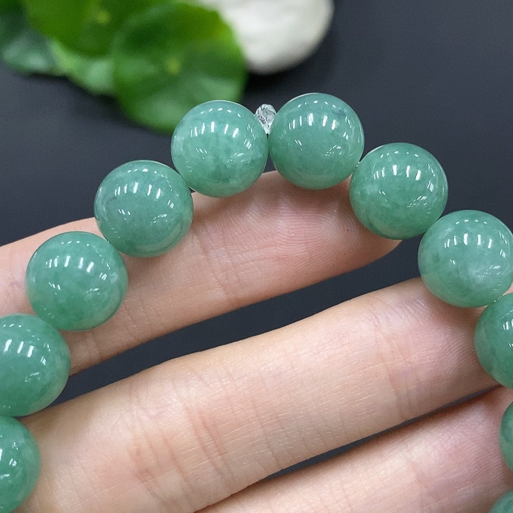 Jadeite Bead Necklace Approx. 10.8mm