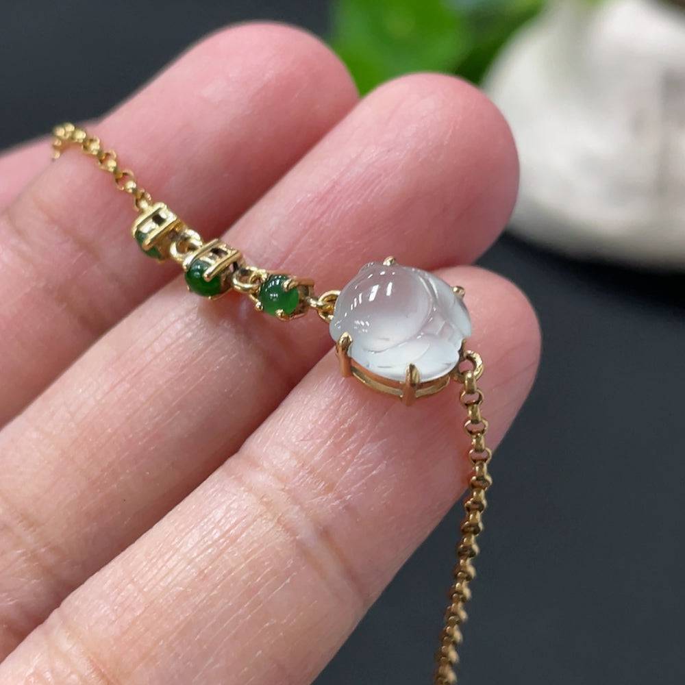 Huiliu Jadeite inlaid bracelet featuring intricate jade and inlaid designs, crafted by HUILIU HQ.