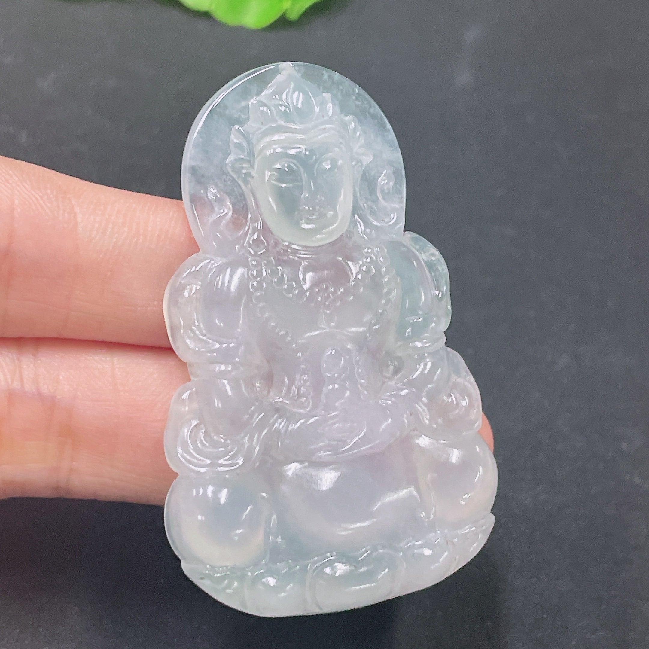 Jadeite Pendant Guanyin : . | Huiliu Certified