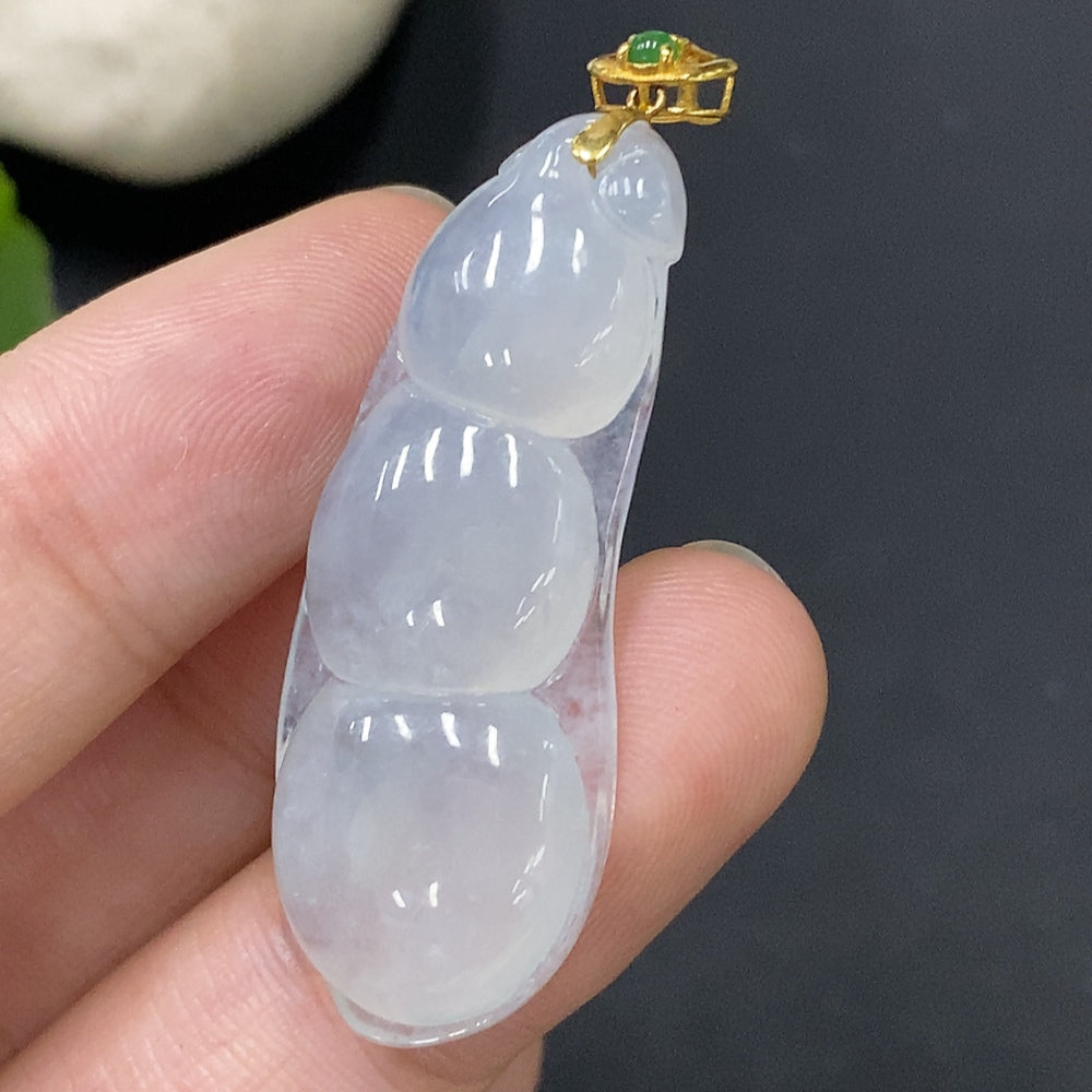 JadeitePendant Total Weight Approx. 6.87g Bean 18k Bezel