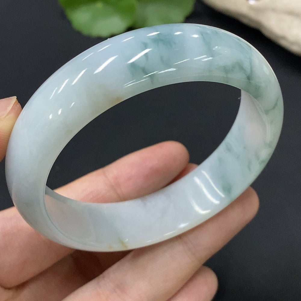 Jadeite Round Bracelet Size 53.9 Total Weight Approx. 52.66g
