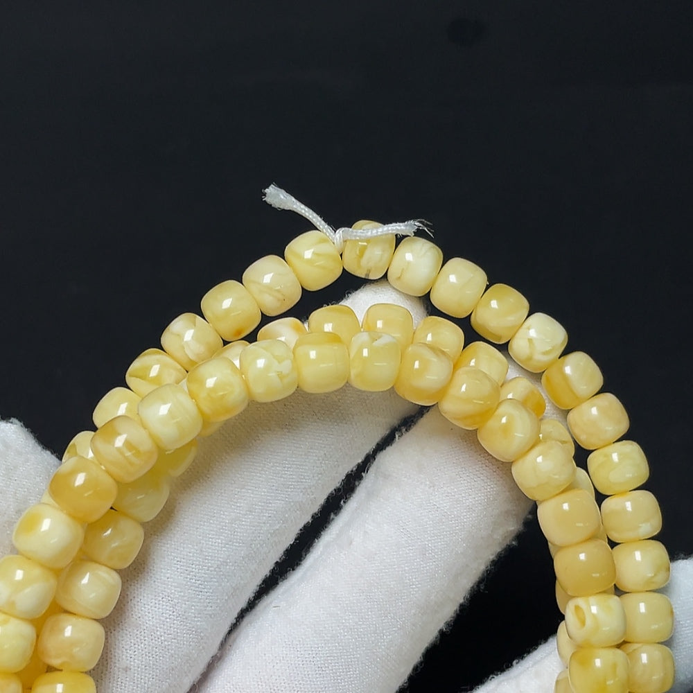 Amber Beeswax Pearl Strand