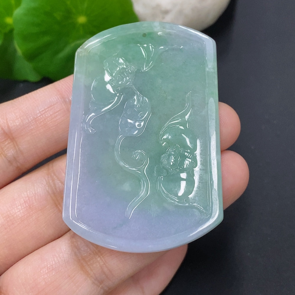 Jadeite Crane Pendant Total Weight Approx. 25.7g