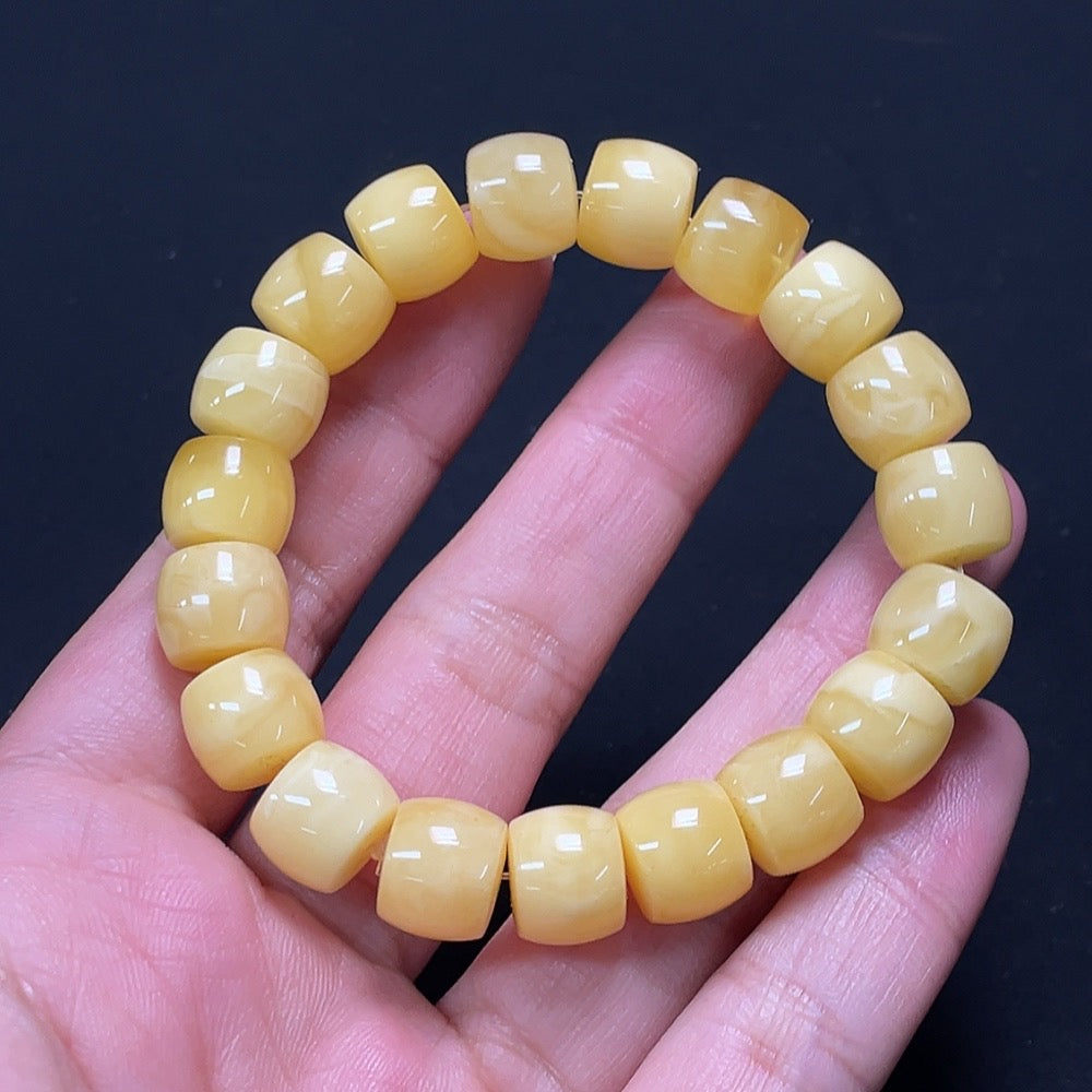 Amber Beeswax Beads Total Weight Approx.15.21g Size Approx.11.0mm