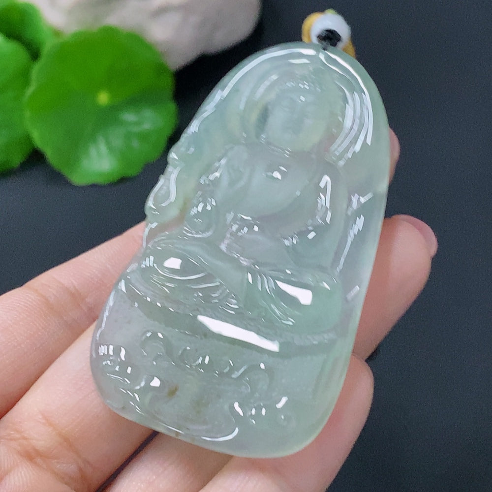 Jadeite Pendant Buddha Plaque Total Weight Approx. 26.54g