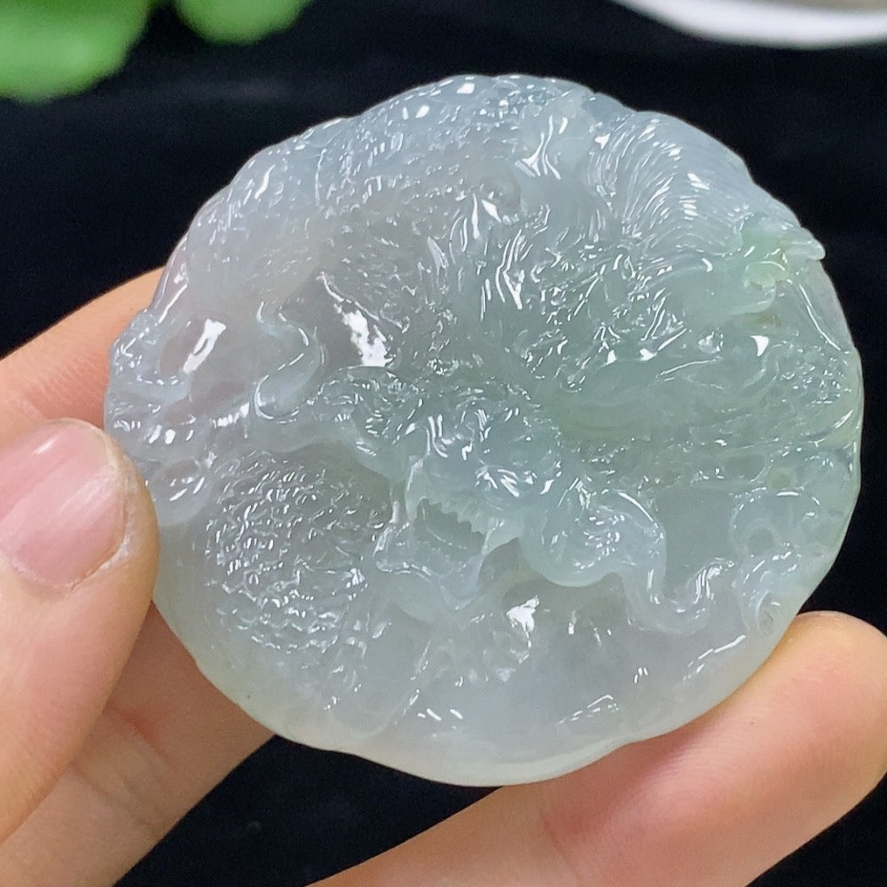 Jadeite Dragon Pendant Total Weight Approximately 43g
