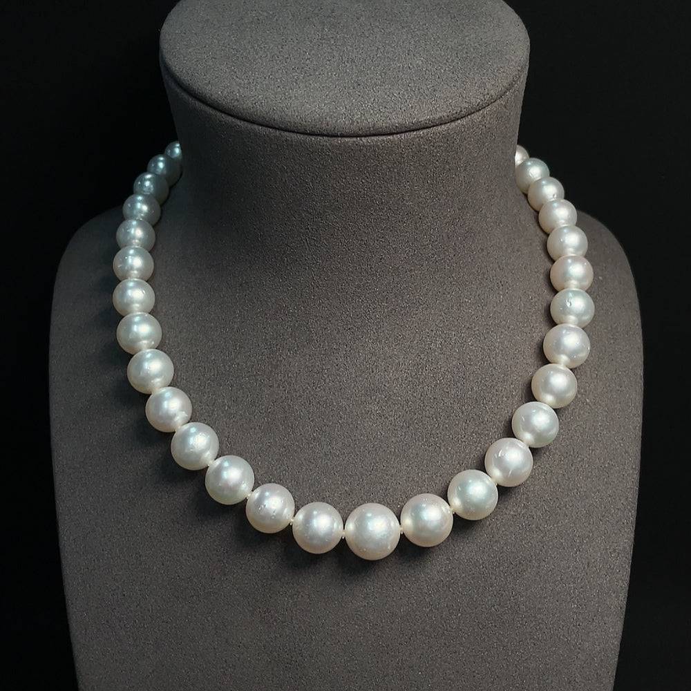 HUILIU HQ seawater pearl necklace with natural pearls, 9.7-13.3mm, approximately 76.62g, elegant jewelry piece