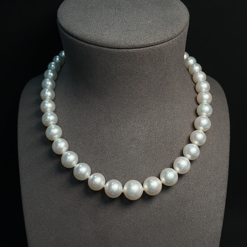 Seawater Pearl Necklace Non-Gold Total Weight Approximately 76.62g Size 9.7-13.3mm