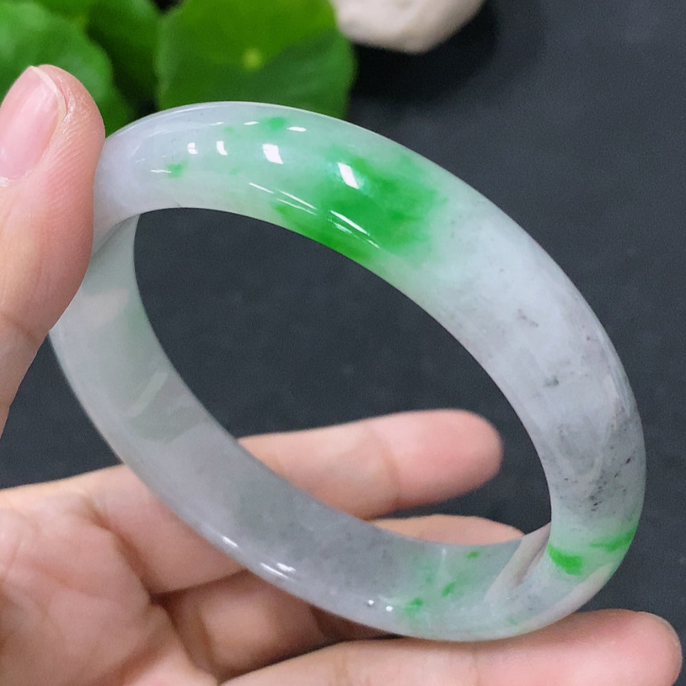 Jadeite Round Bangle mm Approximately | Huiliu Certified