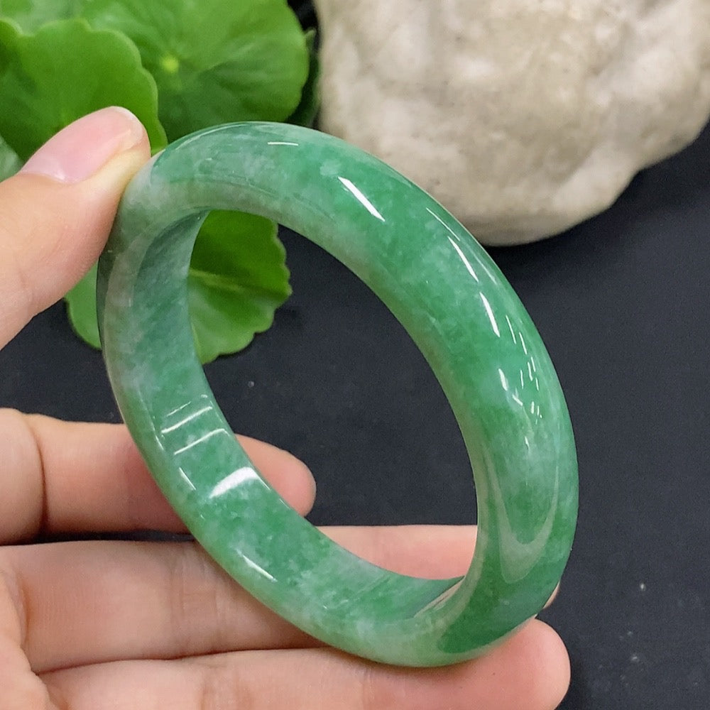 Jadeite Round Bangle Total Weight Approx.55.4g Size 54.3