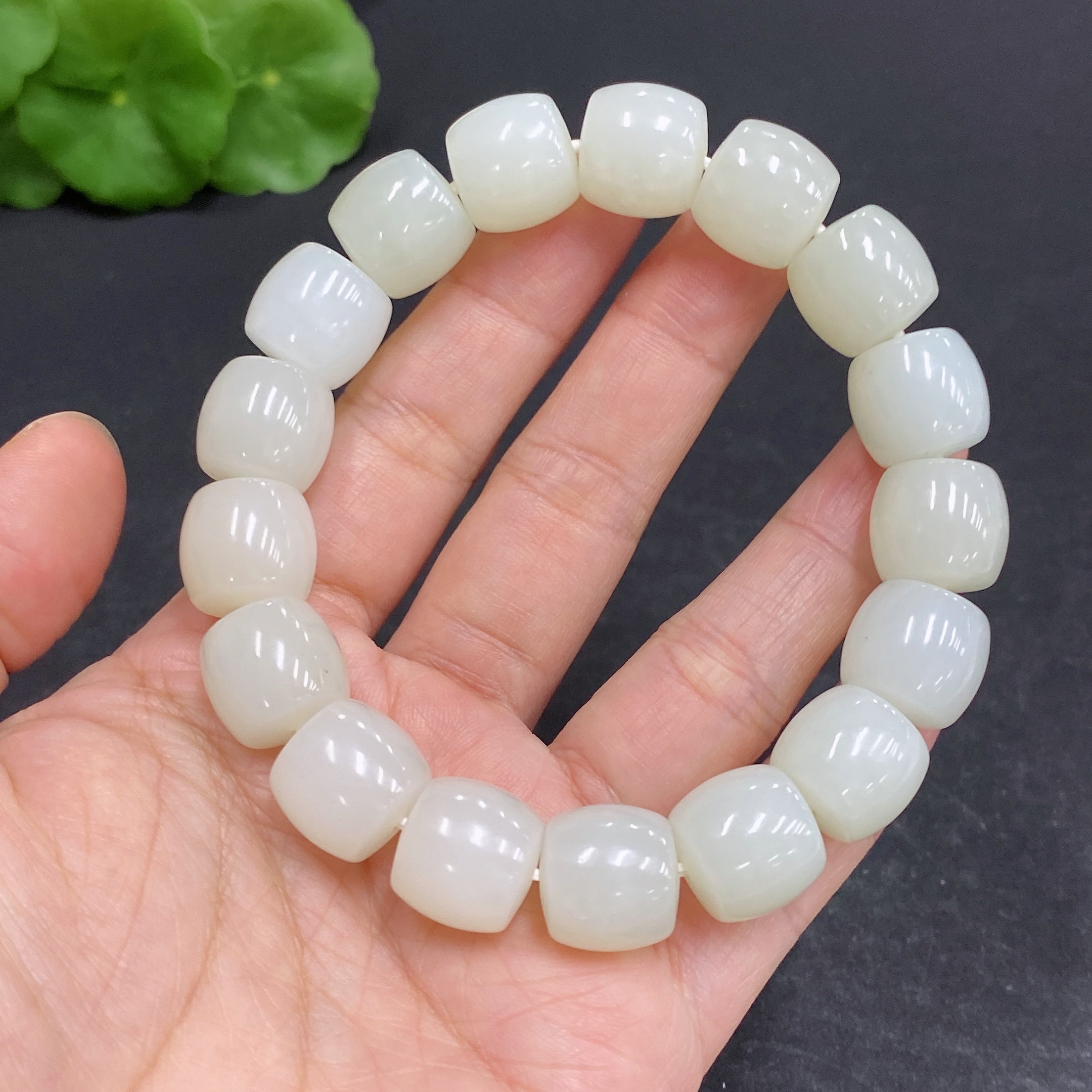 Hetian Jade Bracelet, Approx. 12.6mm, Total Weight Approx. 63.7g