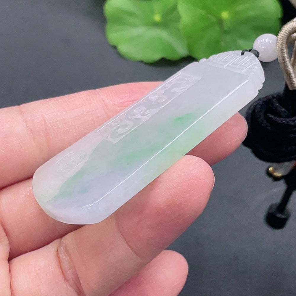 Antique-style Jadeite Pendant Total Weight Approx. 28.39g