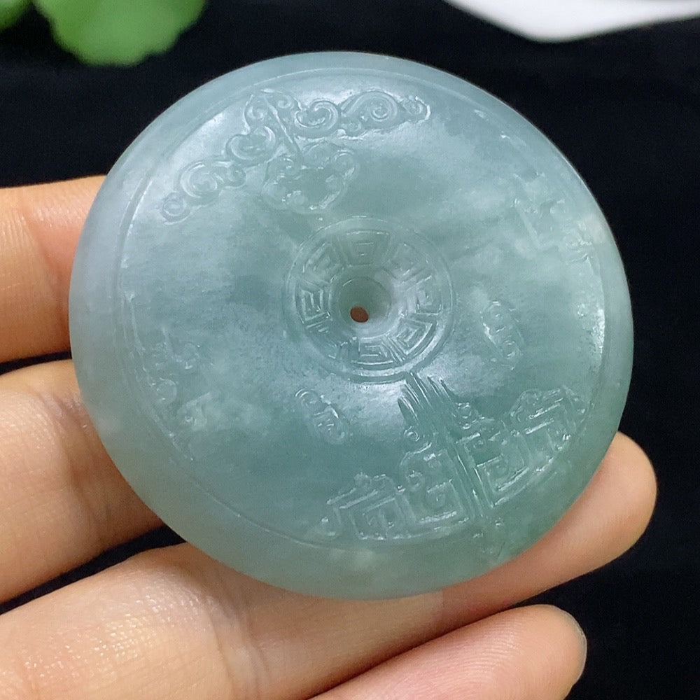 Jadeite Safety Buckle Pendant, Total Weight Approx. 58.98g, Rough