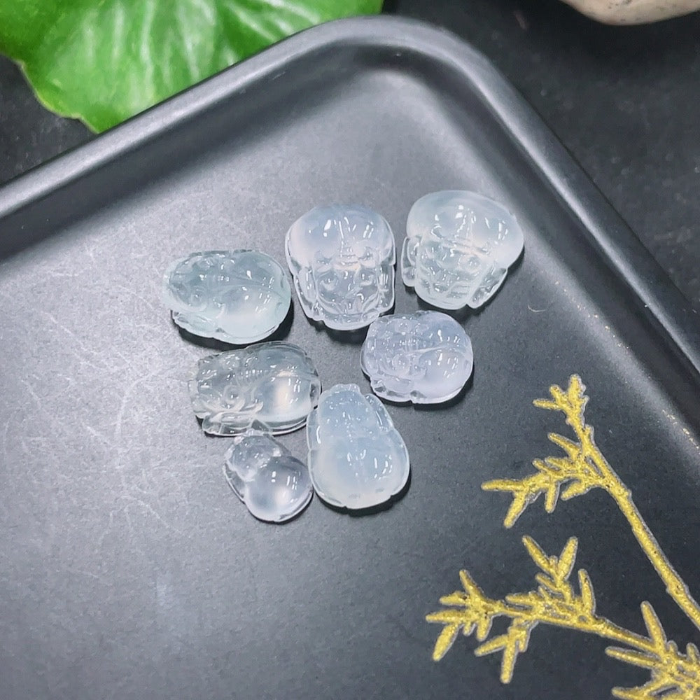 Jadeite Inlaid Pieces — Sold as One Lot