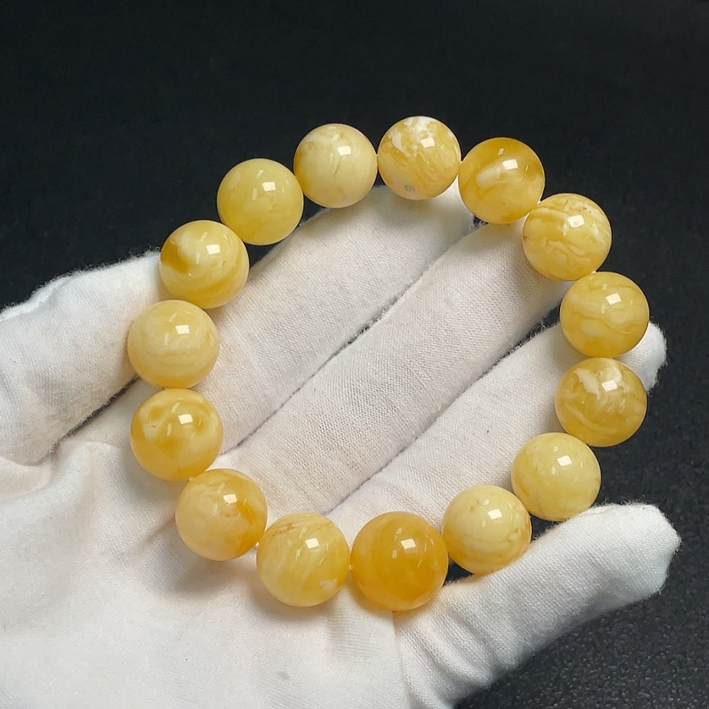 Amber Beeswax Bracelet Total Weight Approx.24.33g Size Approx.14.2mm