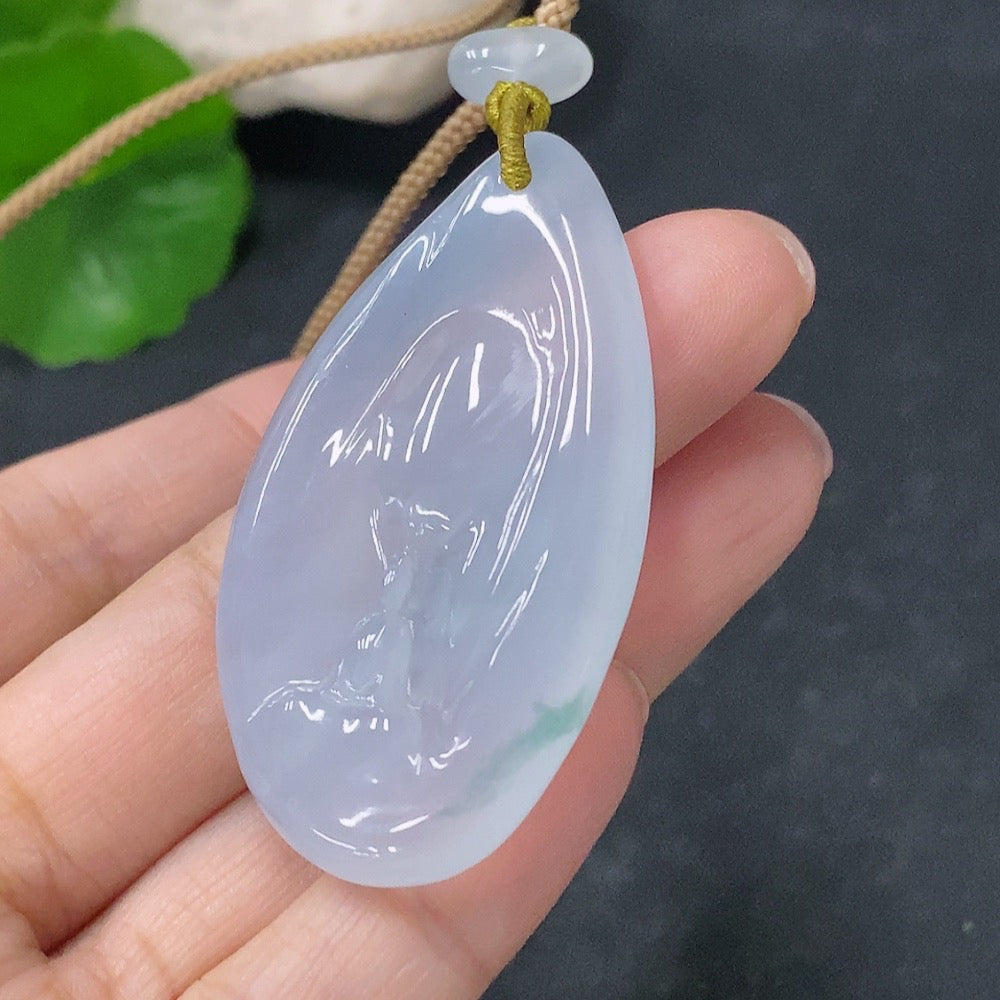 Jadeite Formless Guanyin Pendant