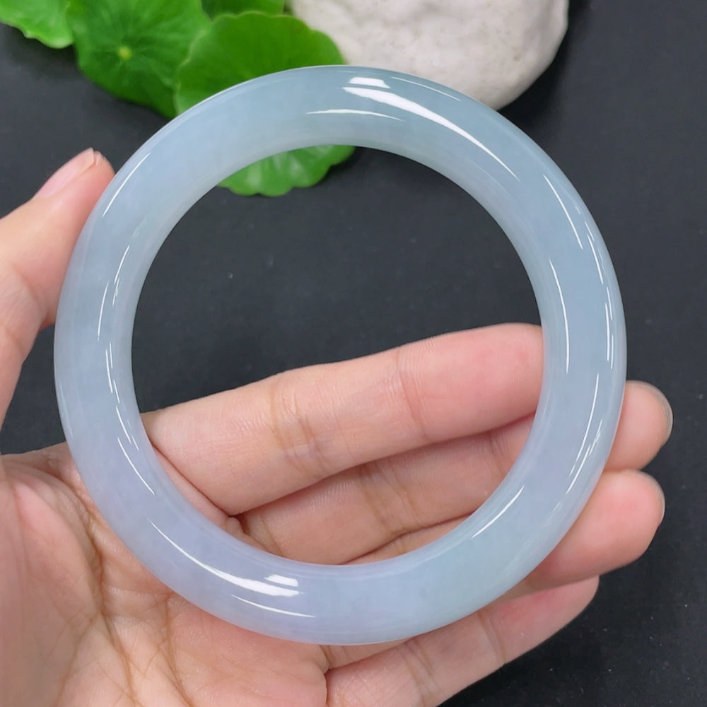 Jadeite Round Bangle Total Weight Approx. 54.45g Size 55.7
