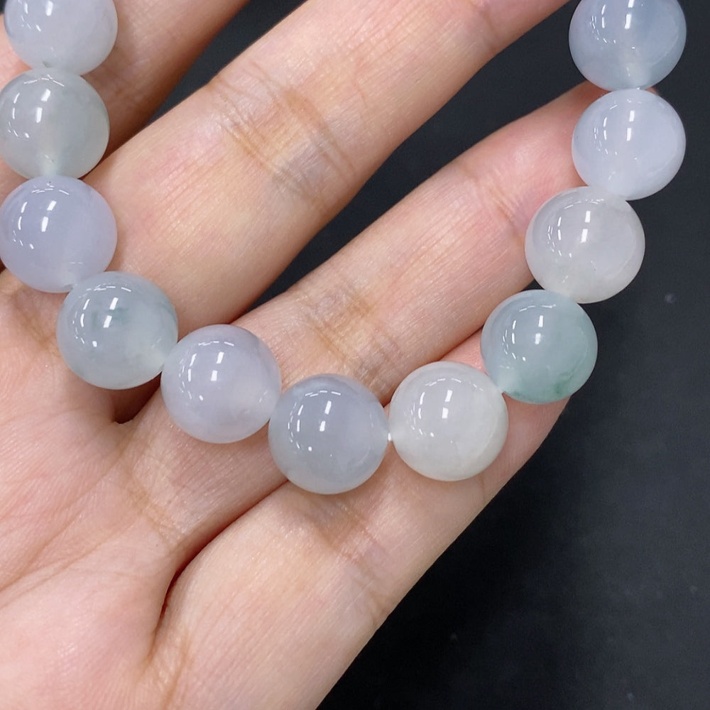 Jadeite Bead Necklace, Largest Bead
