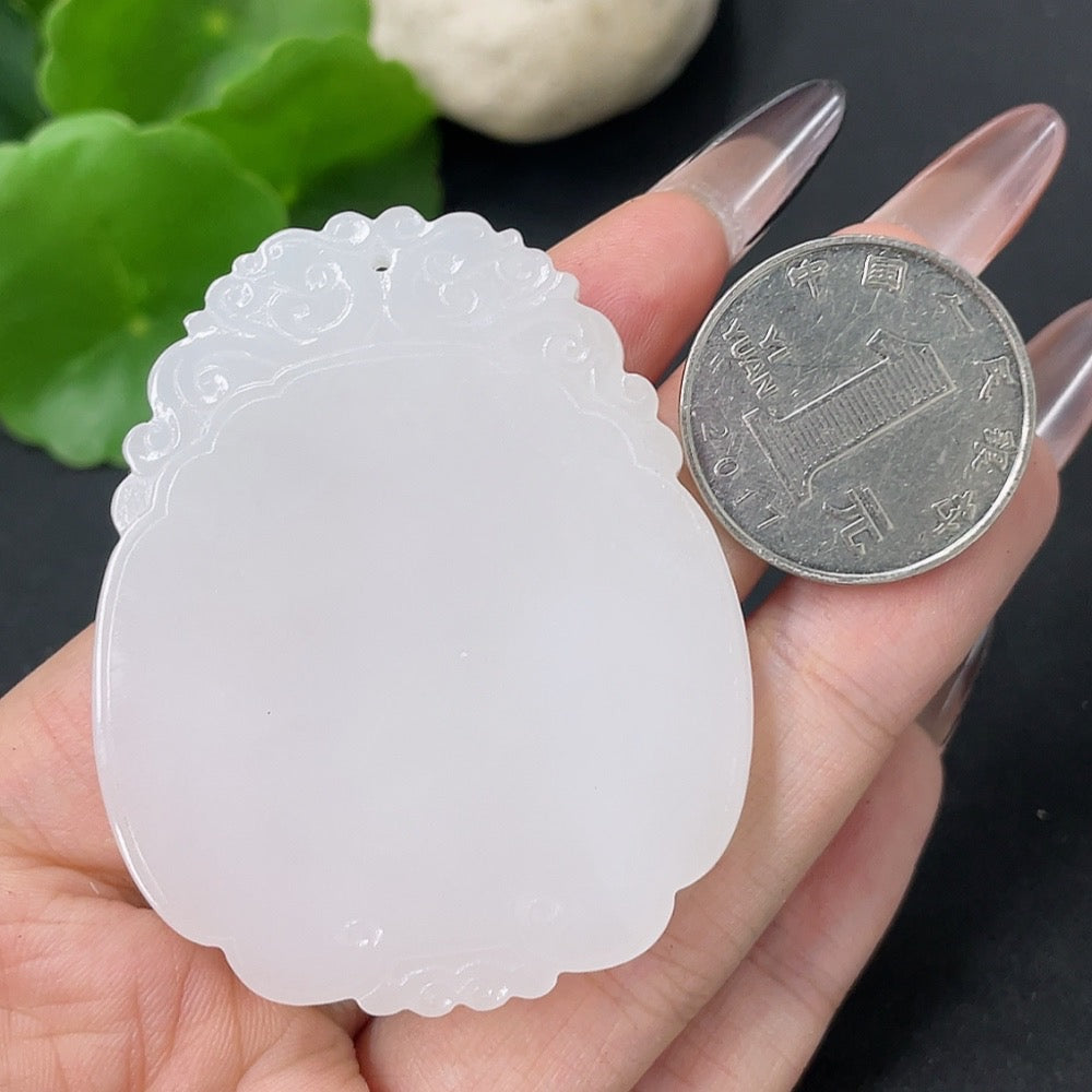 Hetian Jade Pendant Antique Plaque Total Weight About 43.6g