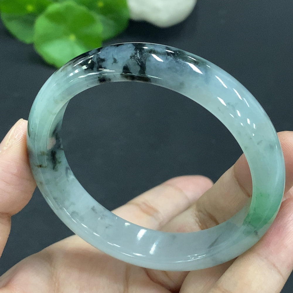 Jadeite Round Bracelet Size 55.5 Total Weight Approx. 49.1g (containing other mineral components)