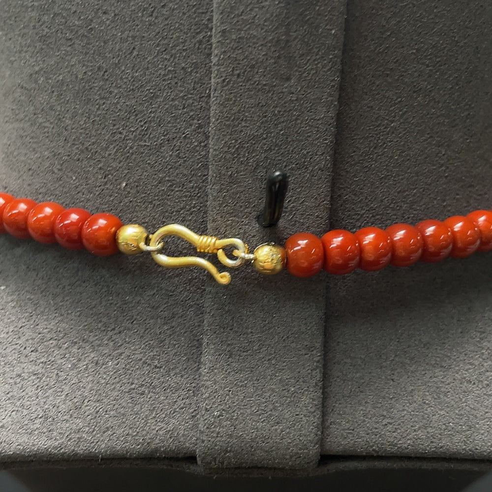 Red Agate Pearl Beads with Visible Organic Matter, Non-Gold, Total Weight Approximately 30.1g, Size About 5.7mm
