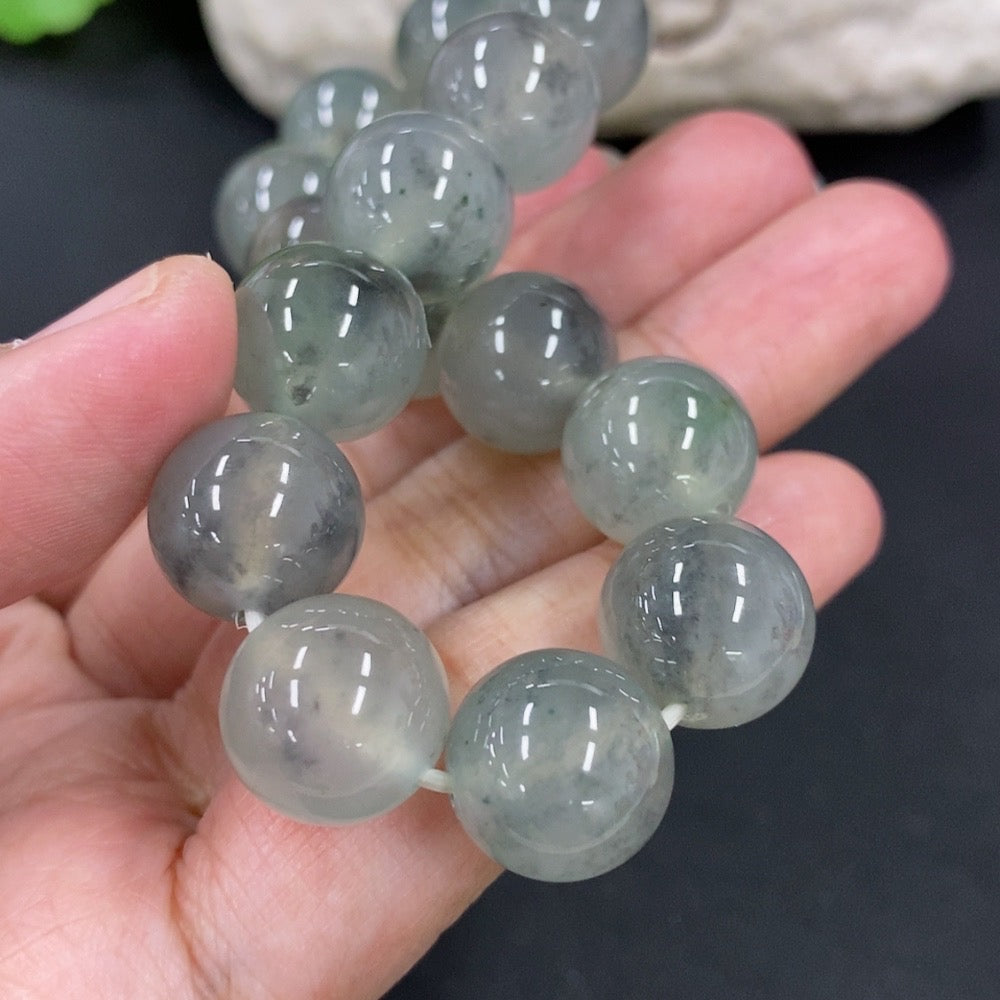 Jadeite Bracelet Approx.12.8mm Total Weight 58.84g