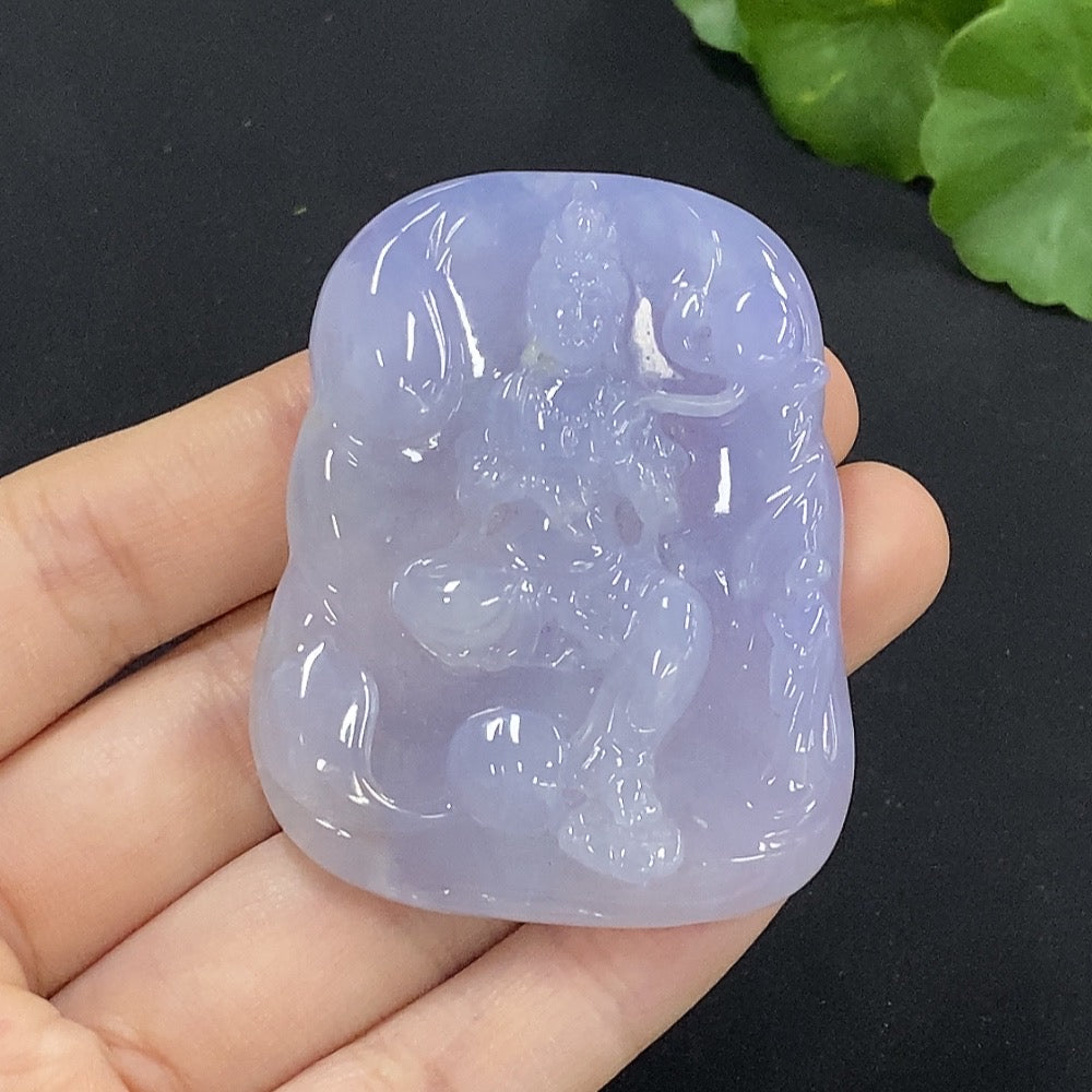 Jadeite Guanyin Pendant Total Weight Approx. 37.56g