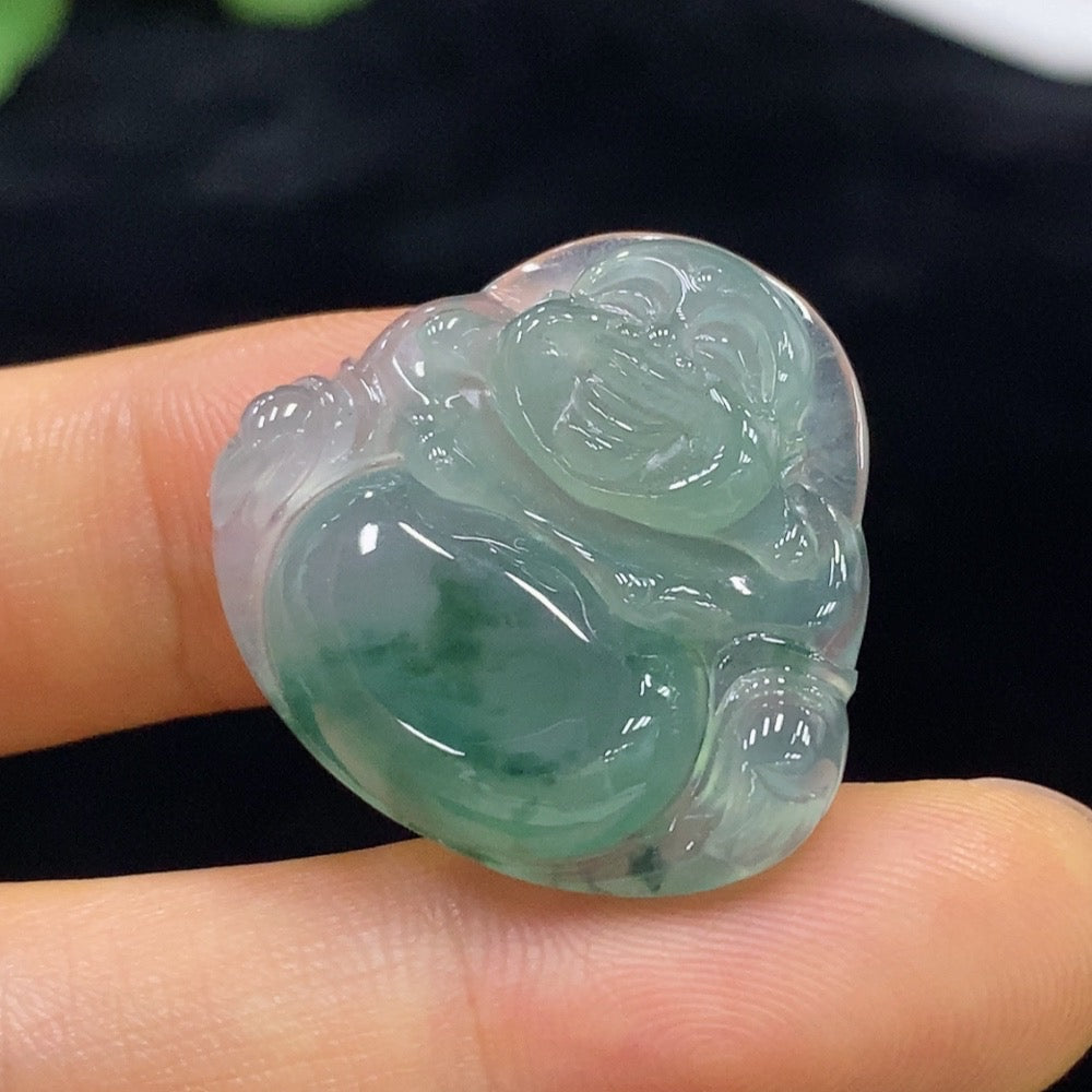 Jadeite Buddha Pendant, Total Weight Approx. 5.96g