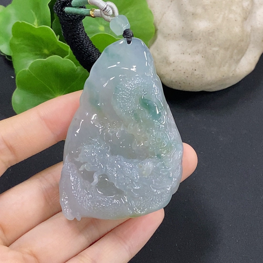 Jadeite Dragon Pendant Total Weight Approx. 52.84g