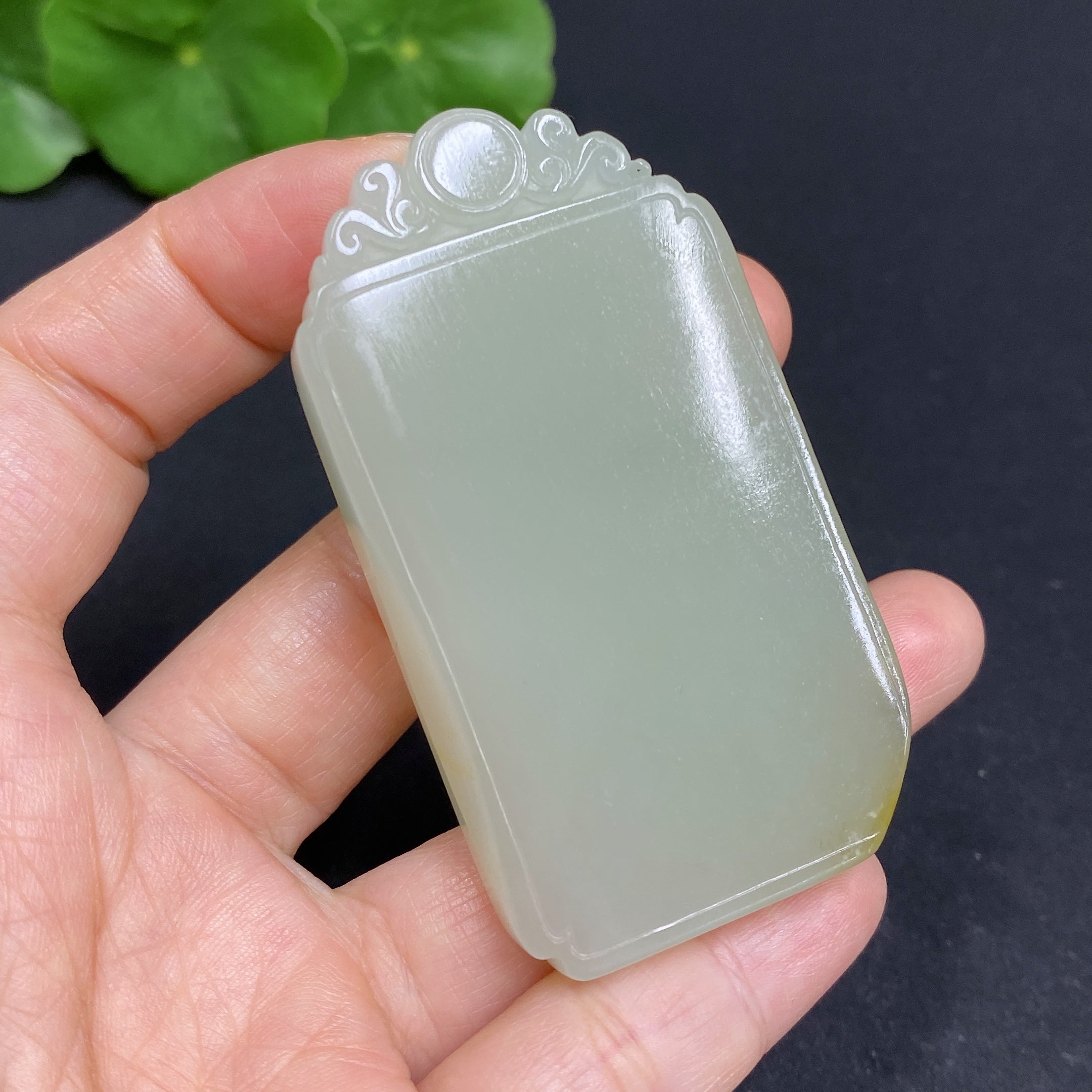 Hetian Jade Pendant Plain Pendant Undetermined Skin Color Origin Total Weight About 47g
