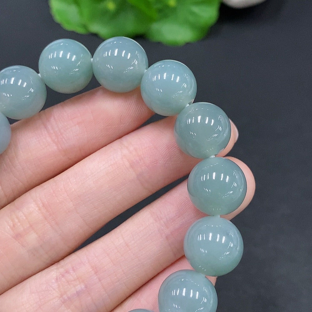 JadeiteBead Bracelet, Approx. 12mm, Total Weight About 49.8g