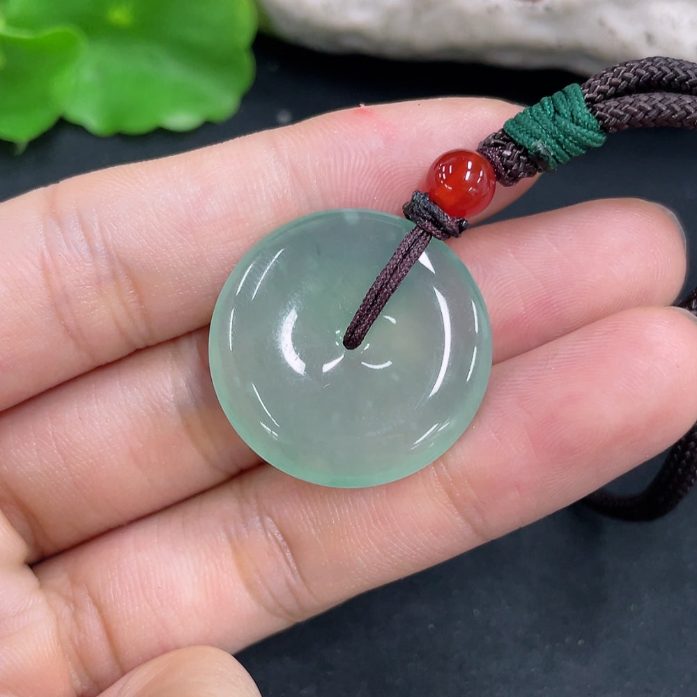 Jadeite Peace Knot Pendant (including rope weight)
