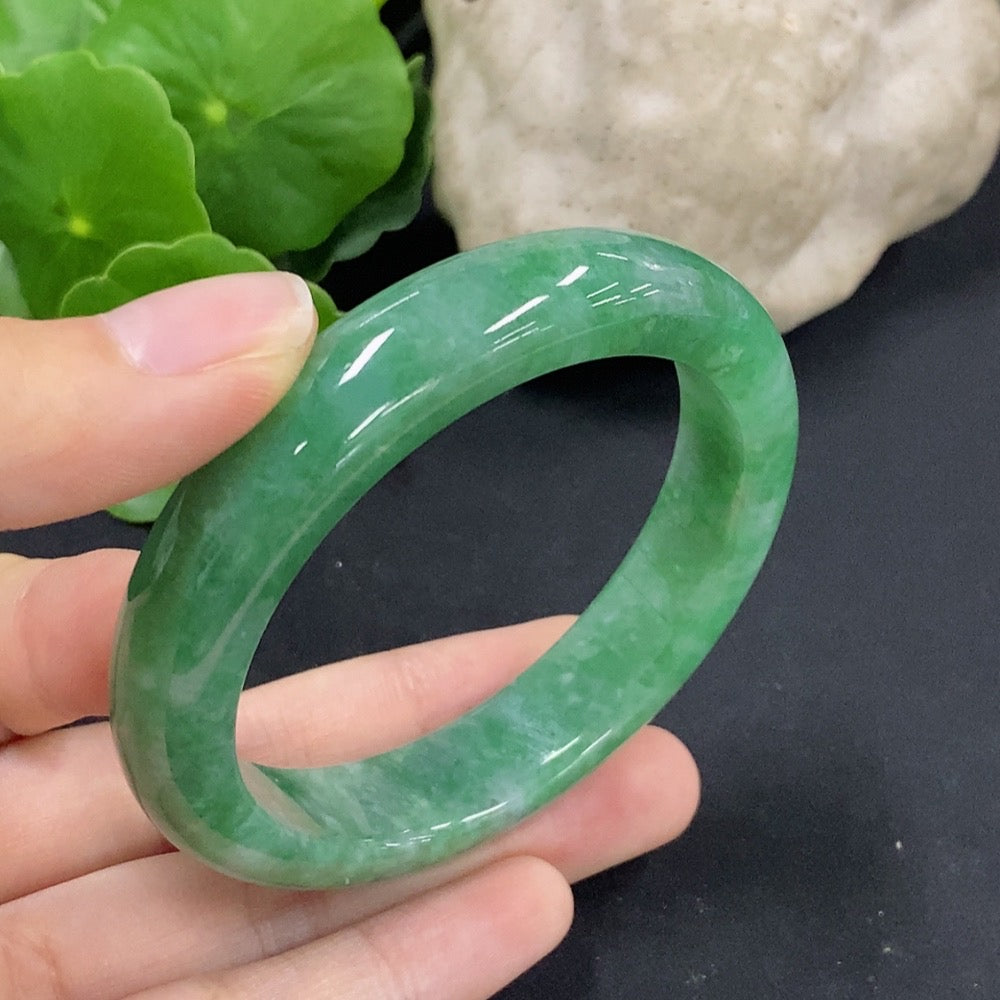 Jadeite Round Bangle Total Weight Approx.55.4g Size 54.3
