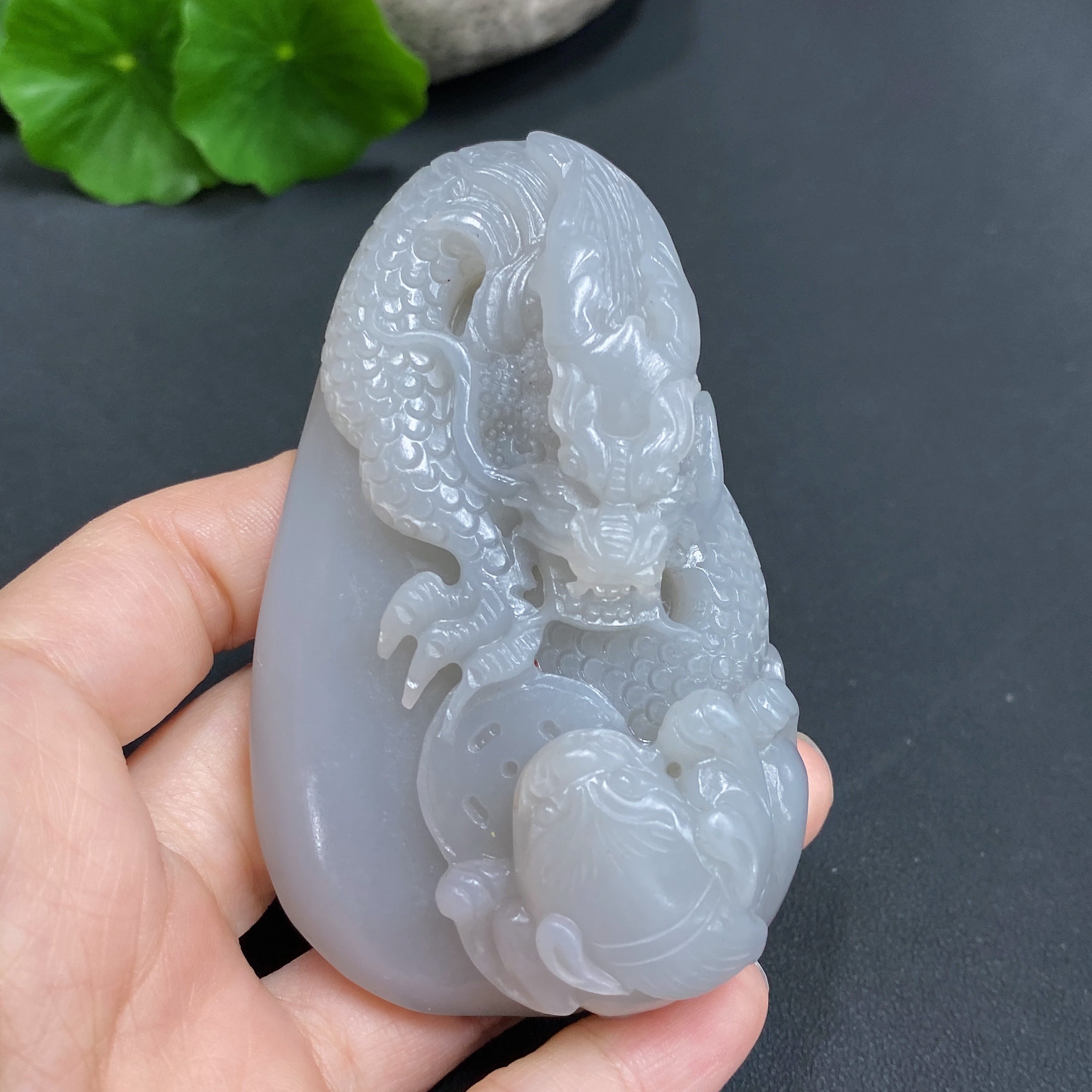 Hetian Jade Pendant Dragon Total Weight Approx.123g