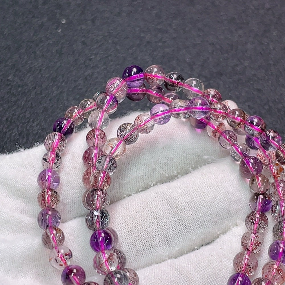 Crystal Bead Strand Total Weight Approx. 22.43g Size 5.8mm