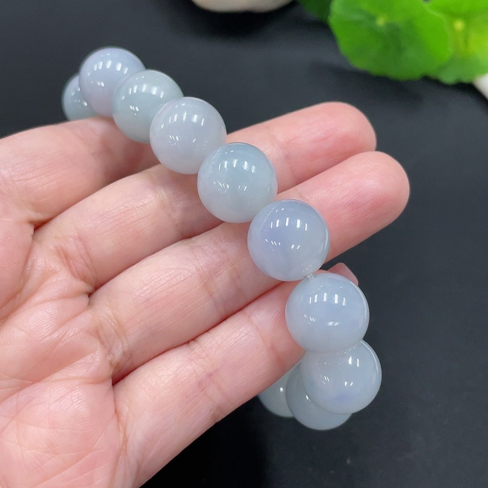 Jadeite Beaded Necklace Approx. 13.5mm Total Weight Approx. 70g