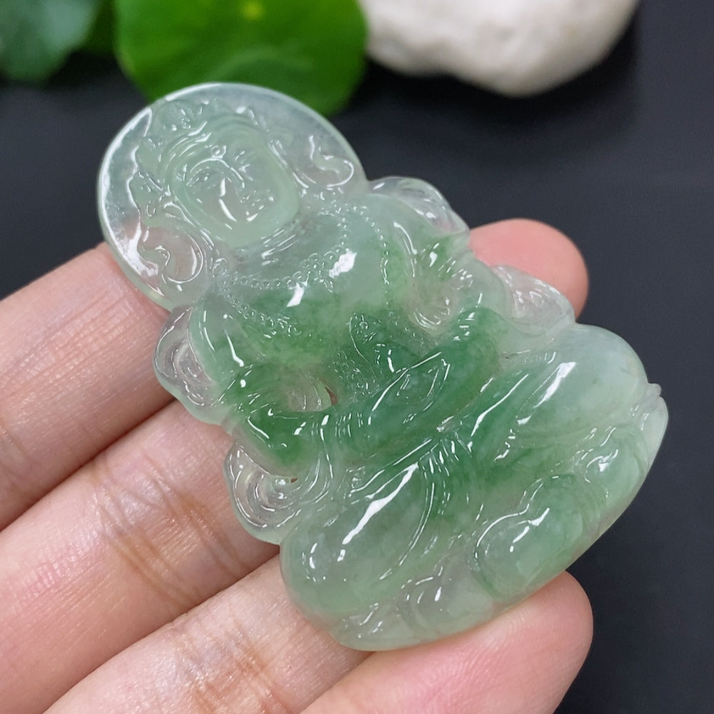Jadeite Guanyin Pendant
