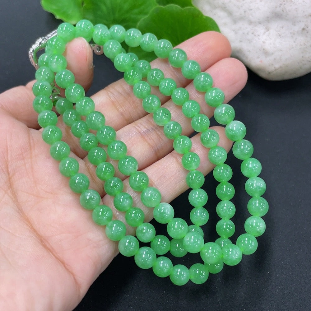 Jadeite Bracelet Approx.5.4/6.2mm Total Weight Approx.34.16g