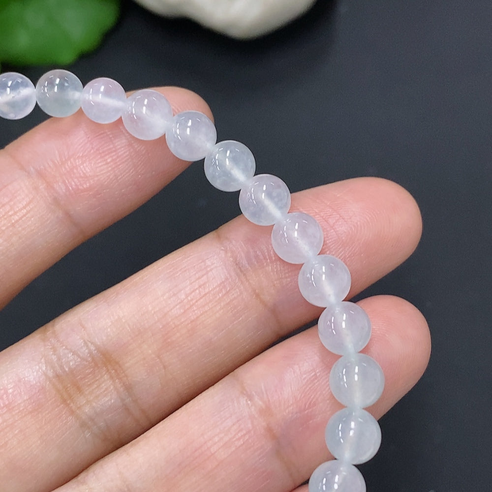 Jadeite Bead Necklace Approx. 5.8mm Total Weight Approx. 11.3g