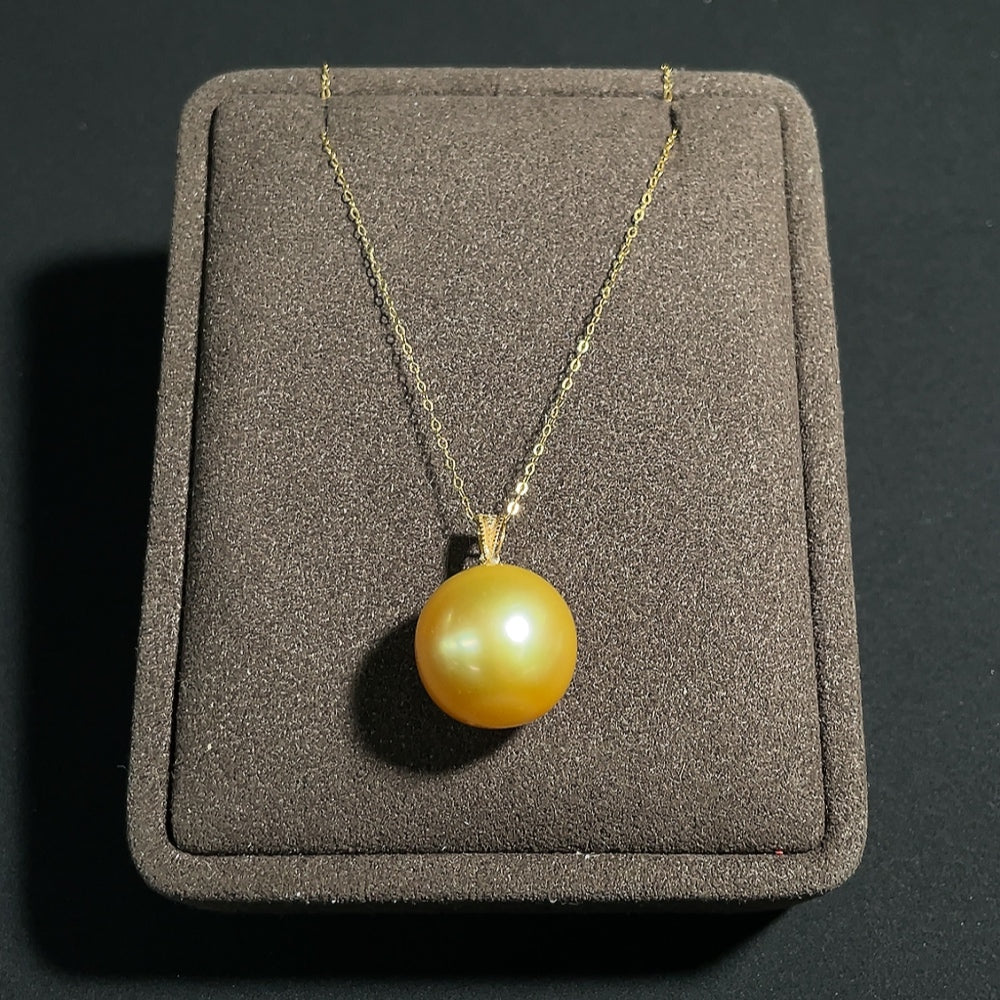 Seawater Pearl Necklace 18k Gold Color Origin Undetermined Total Weight Approx. 5.2g Size About 14.8mm