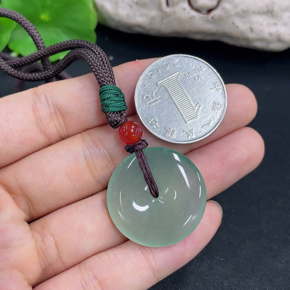 Jadeite Peace Knot Pendant (including rope weight)