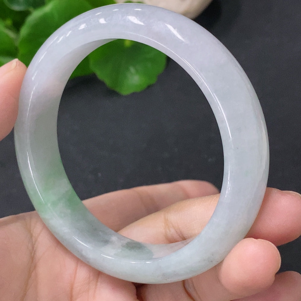 Jadeite Round Bangle Size 55mm Total Weight Approx. 57g