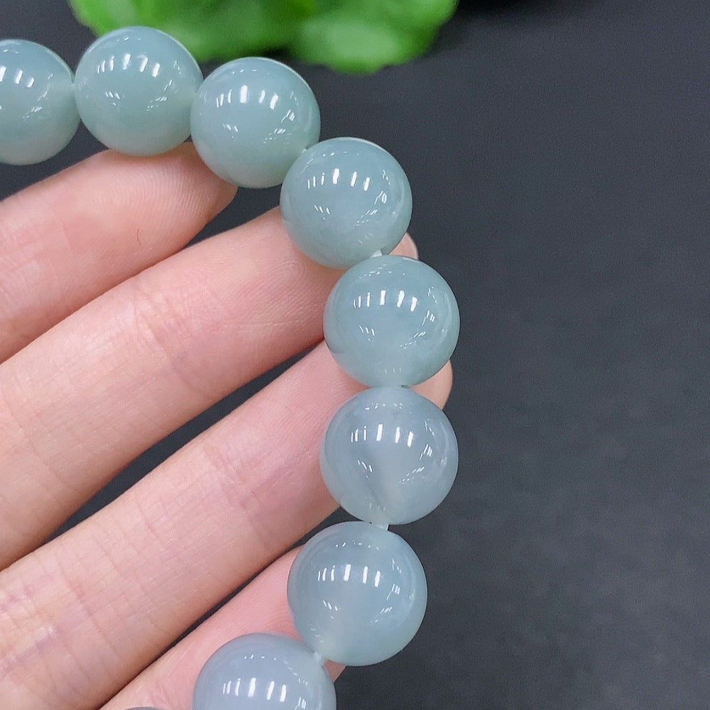 JadeiteBead Bracelet, Approx. 12mm, Total Weight About 49.8g