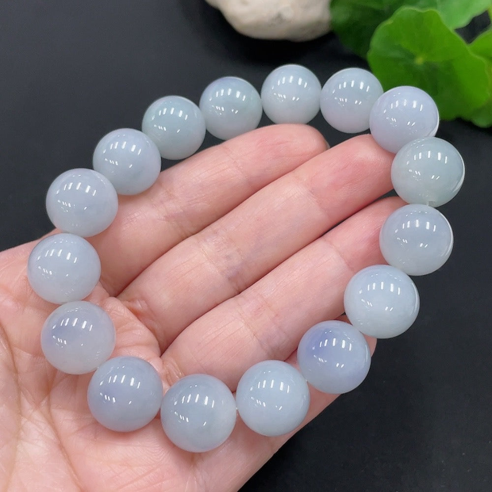 Jadeite Beaded Necklace Approx. 13.5mm Total Weight Approx. 70g