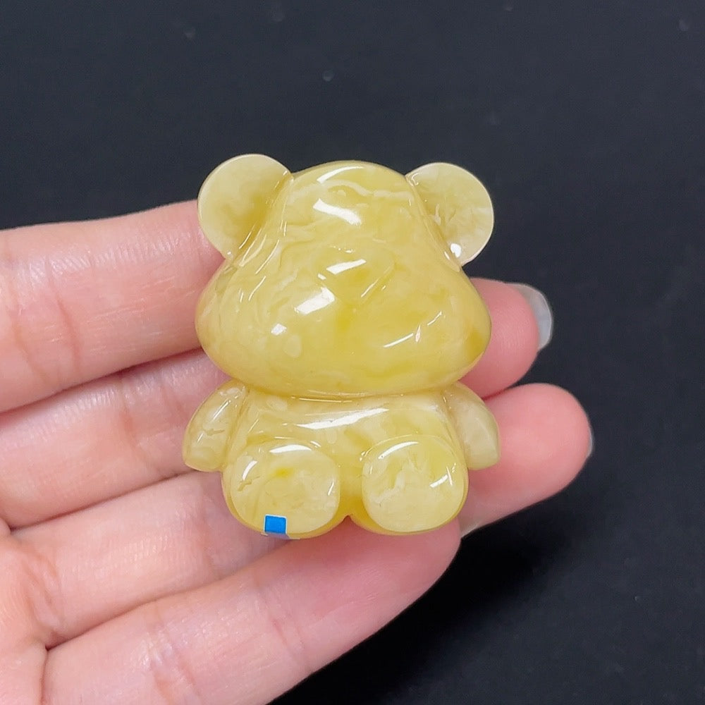 Opaque Amber Jewelry, Partial Repairs Visible