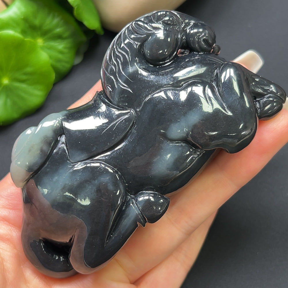 Hetian Jade Horse Ornament, Total Weight Approx. 201.84g