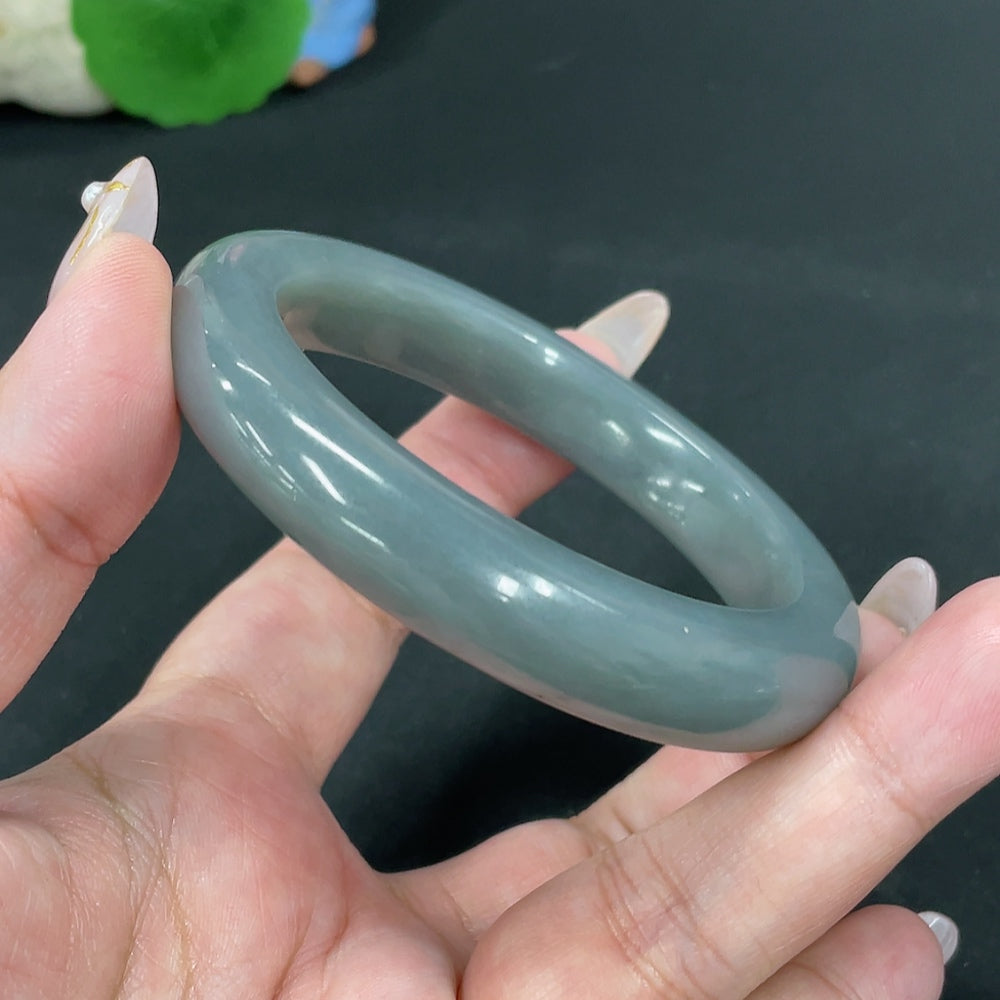 Hetian Jade Round Bracelet Size 57.4 Total Weight Approx.60g